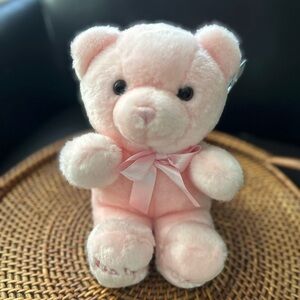 Aurora World “Baby Girl” Pink Teddy Bear Baby Gift New with Tags